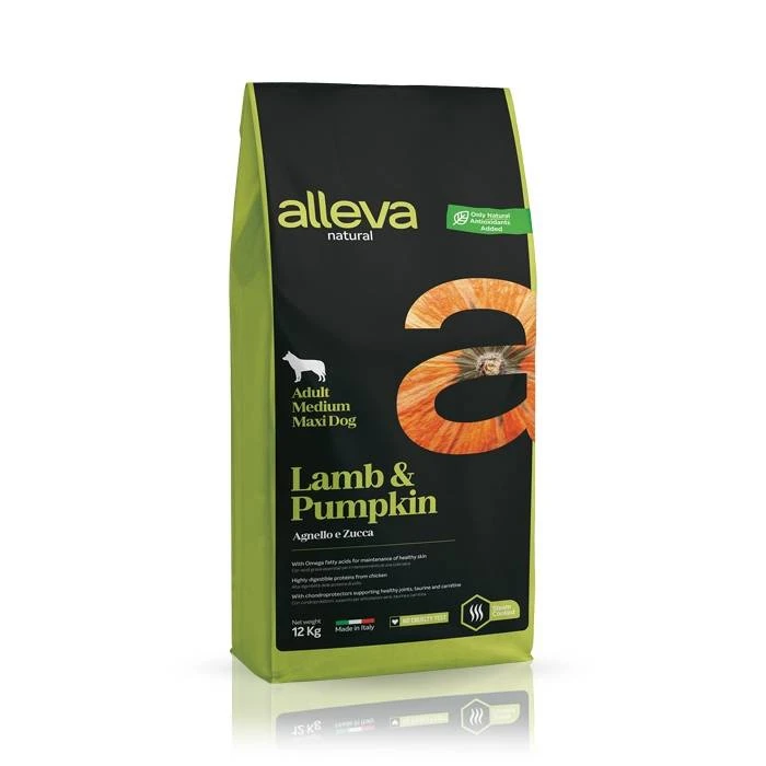 Alleva Natural Adult Medium/Maxi Agneau Et Citrouille 12kg 3 Alleva Natural Adult Medium/Maxi Agneau Et Citrouille 12kg