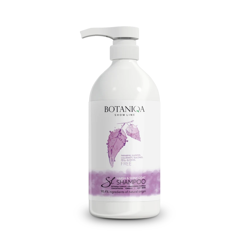 BOTANIQA Harsh & Shiny Coat Shampoo Shampooing Pour Chiens à Poil Dur 1l 3 BOTANIQA Harsh & Shiny Coat Shampoo Shampooing Pour Chiens à Poil Dur 1l