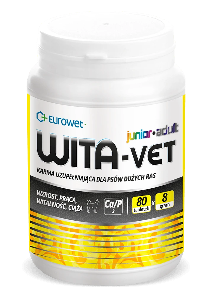 Eurowet Vita-Vet Junior+Adulte 8g 80tab 3 Eurowet Vita-Vet Junior+Adulte 8g 80tab