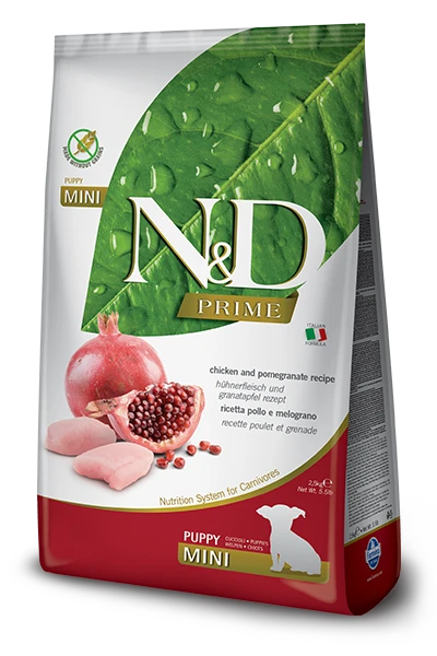 Farmina N&D Prime Dog Chicken & Pomegranate Puppy Mini 2,5kg 3 Farmina N&D Prime Dog Chicken & Pomegranate Puppy Mini 2,5kg