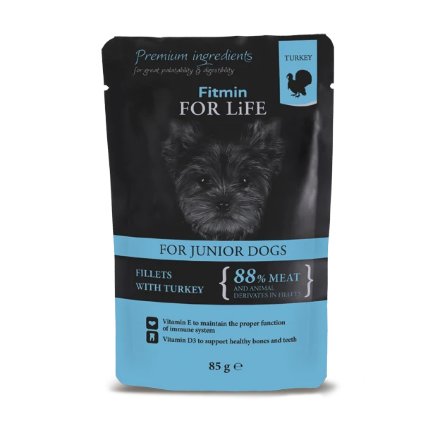 Fitmin Dog For Life Junior Dinde En Sauce 85g X 12 3 Fitmin Dog For Life Junior Dinde En Sauce 85g X 12