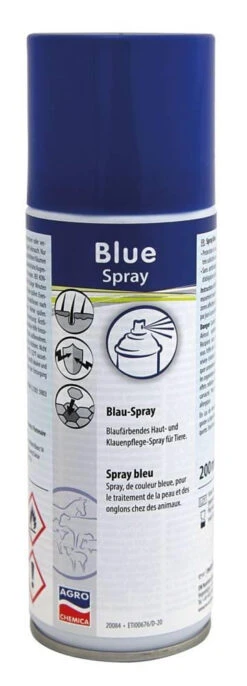 Kerbl Spray Bleu Pour Le Soin De La Peauet Des Sabots, Spray Bleu 200 Ml