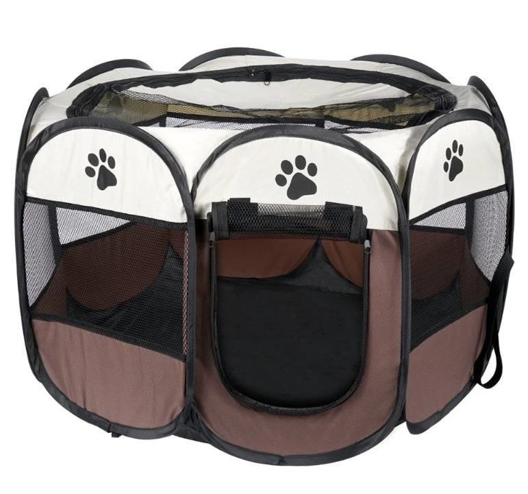 LODGE PLIANT POUR CHAT - MARRON 91x91x58cm 3 LODGE PLIANT POUR CHAT - MARRON 91x91x58cm