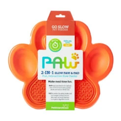 Pet Dream House 2-in-1 Slow Feeding Bowl Orange Eas