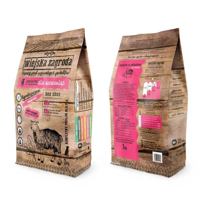 Wiejska Zagroda Pour Chiots Agneau Aux épinards 2kg 5 Wiejska Zagroda Pour Chiots Agneau Aux épinards 2kg – Image 3